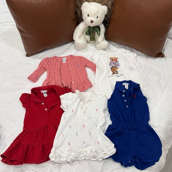 Ralph Lauren Infant Set - Dresses Romper Cardigan & Shirt (Size 6M)